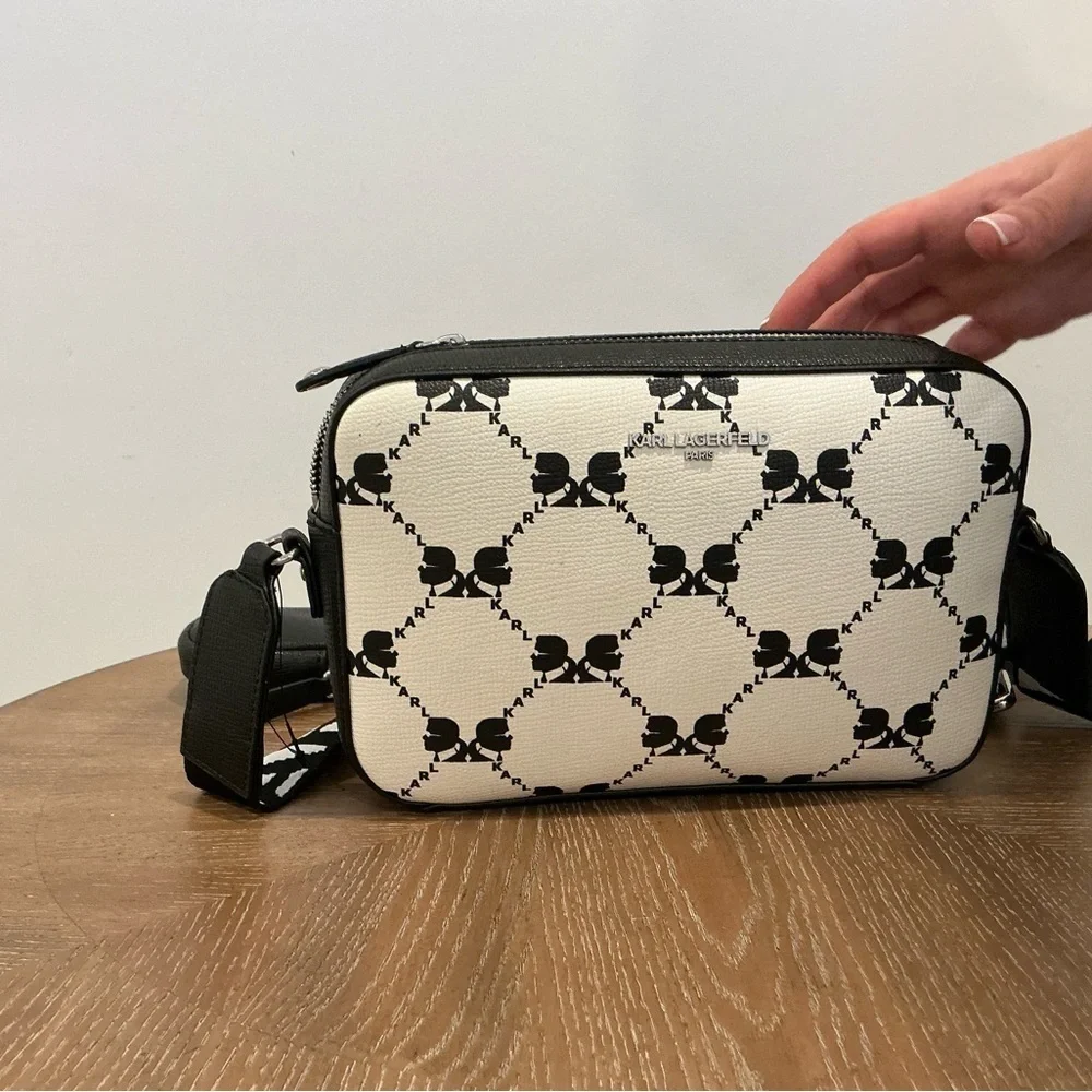 Karl Lagerfeld White and Black Crossbody Bag - Picture 6 of 8